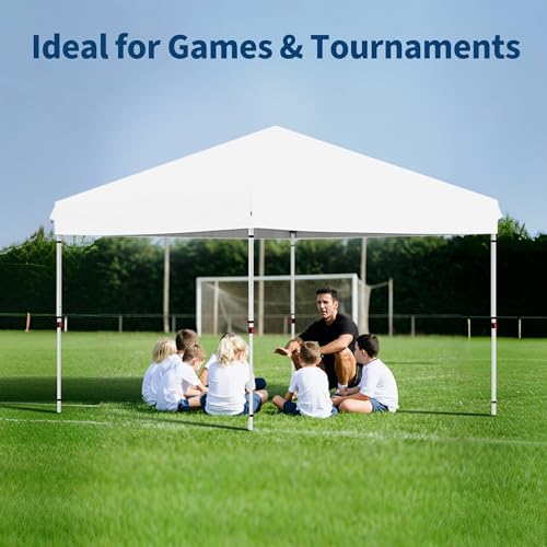 Garvee 10x10 Pop Up Canopy Tent with 1 Removable Sidewall, Heavy Duty Commercial Instant Shelter with One-Person Setup, UP...