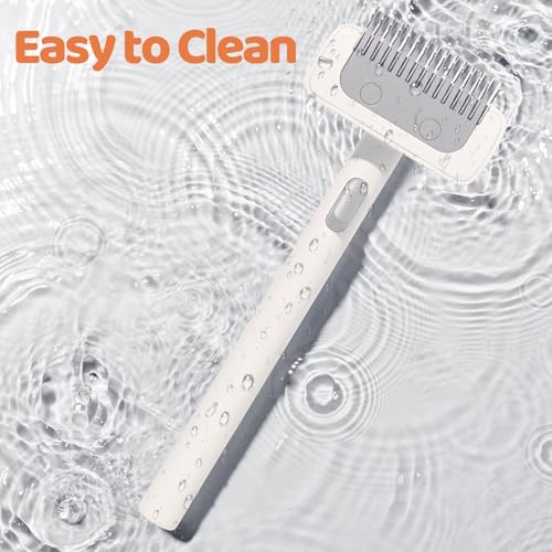 Furgo Cat Brush for Long Haired Cats, Pet Grooming Brush for Matted Fur & Loose Hair, One-Click Hair Removal, Skin-Friendl...