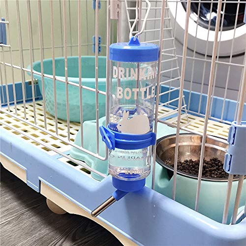 2PCS 8.45 oz No Drip Small Animal Water Bottle, Cage Water Bottles for Small Pet/Bunny/Ferret/Hamster/Guinea Pig/Rabbit