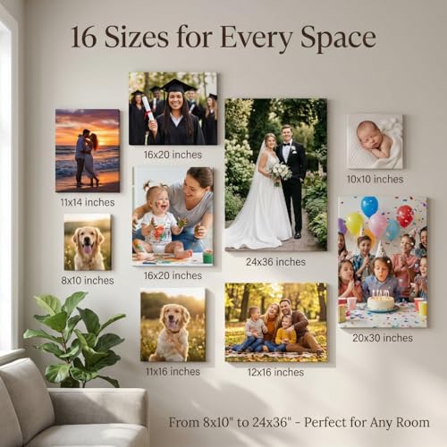 IUI Custom Canvas Prints with Your Photos - Personalized Pictures to Stunning Framed Canvas Wall Art Ideal for Home Decor ...
