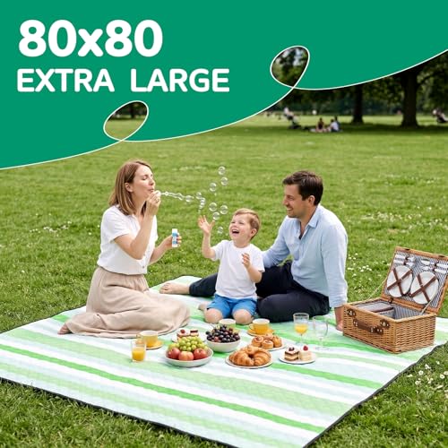RYCHIC Waterproof Picnic Blanket Beach Outdoor Camping Mat Extra Large Foldable Cute Big Travel Essential Accessories Gift...