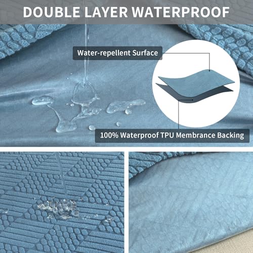 Easy-Going Waterproof Couch Cushion Covers for Couches and Sofas, Stretch Jacquard Sofa Seat Cover Replacement for Dogs, P...