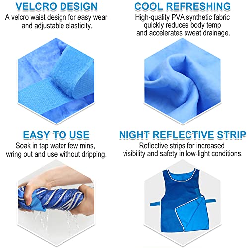 HUOFU Evaporative Ice Cooling Vest for Men - Body Cold Jacket for Women MS Motorcycle Sport Working for Hot Summer Weather...