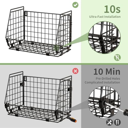 GGIU Wire Fruit Basket for Kitchen Storage: Hanging and Counter Basket for Vegetable Produce - Potato and Onion Storage fo...