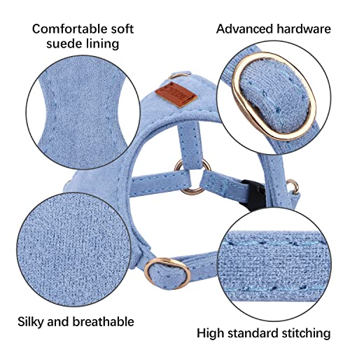 CHEDE No Pull Puppy Harness and Multifunction Dog Leash Set- 8 Colors Soft Adjustable No Choke Escape Proof Cute,Lightweig...