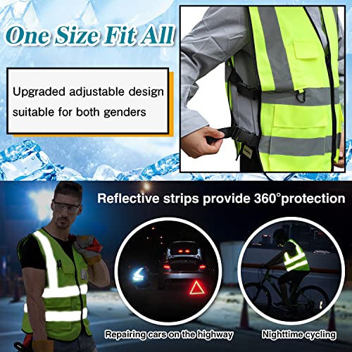 NJDGF Cooling Safety Vest with 24Pcs Ice Packs - Ice Cooling Vest for Men Women Cool Vest for Hot Weather Work