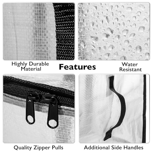 ClearSpace Oversized Moving Bags or Storage Bag – Large Moving Boxes with Backpack Straps, Zippers & Handles – Heavy-Duty ...