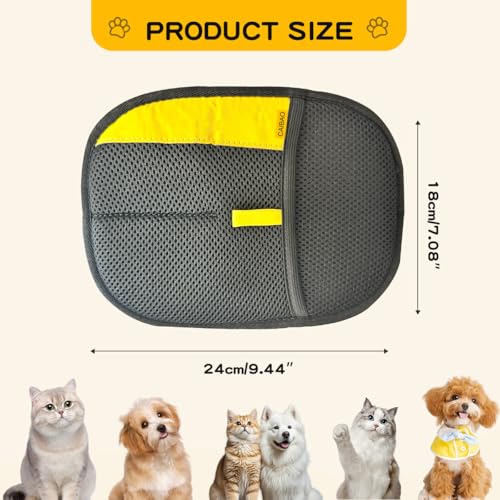CAIBAO Electrostatic Pet Hair Removal Gloves: Quick Wiping - Reusable & Washable for Sofa Clothing Pet Beds Effortless Cat...