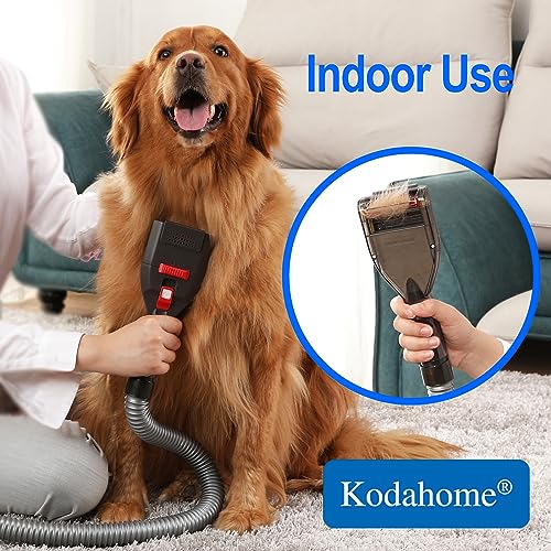 Kodahome Dog Brush Vacuum Attachment with 1"-1.75" Universal Adapters for Vacuum Cleaners, Pet Hair Shedding Grooming Tool...