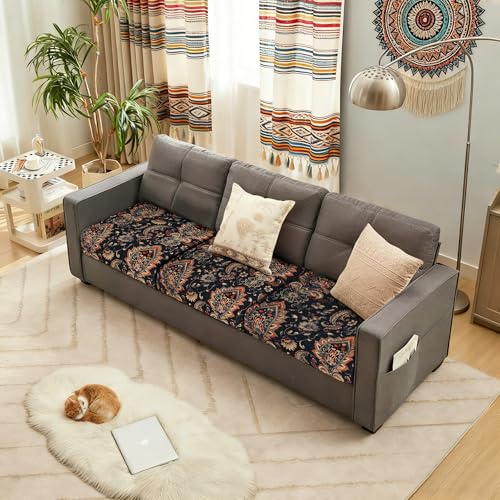 YISUN Sofa Couch Cushion Covers, Stretch Printed Couch Seat Slipcover, Soft Couch Cover for Dogs, Washable Non-Slip Furnit...