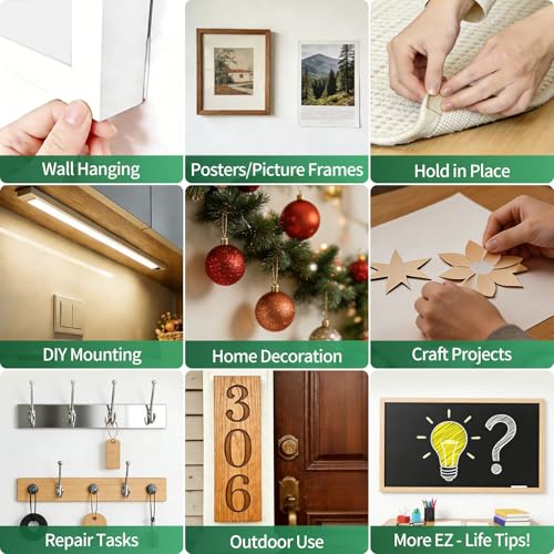 EZlifego Double Sided Tape Heavy Duty(Extra Large 16.5FT), Nano Adhesive Mounting Tape Wall Decor,Sticky Picture Hanging A...