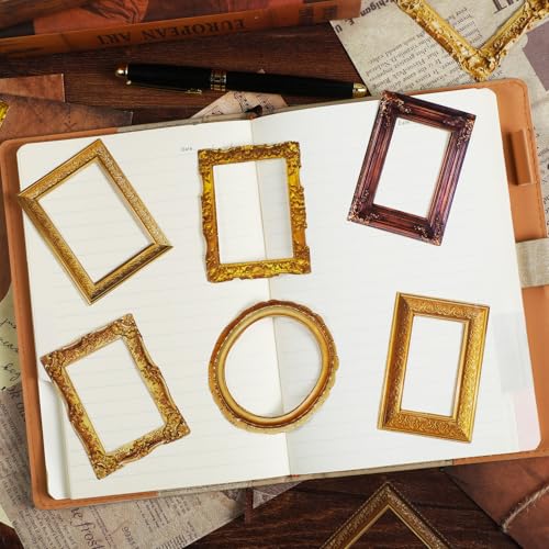 oruola 180pcs Scrapbook Frames,Frame Stickers for Junk Journal,Pasteable Vintage Scrapbook Photo Frames Stickers,Scrapbook...
