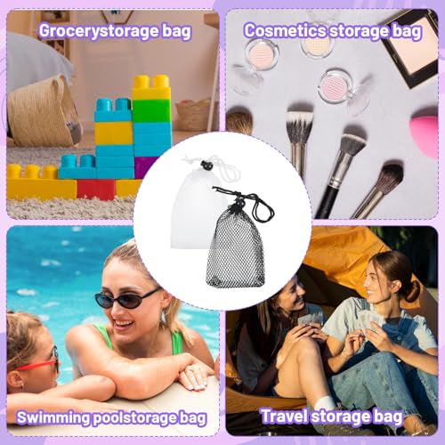 Nogeqi 10 Pcs Small Mesh Bags Drawstring, Mini Mesh Storage Bags Nylon Small Drawstring Bag with Cord Lock, Mini Net Bag f...