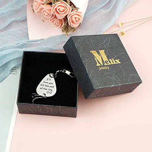 Melix Home Gift for Boyfriend Husband I'll Love You Till The End of The Line Fishing Lures Christmas Valentines's Day Hoo...
