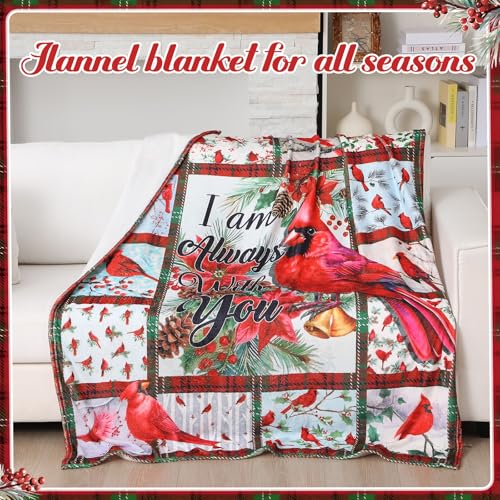 Buryeah 10 Pcs Cardinal Gift Set Sympathy Memorial Bird Present Box Include 60x50'' Blanket Pillowcase Mug Makeup Bag Cand...