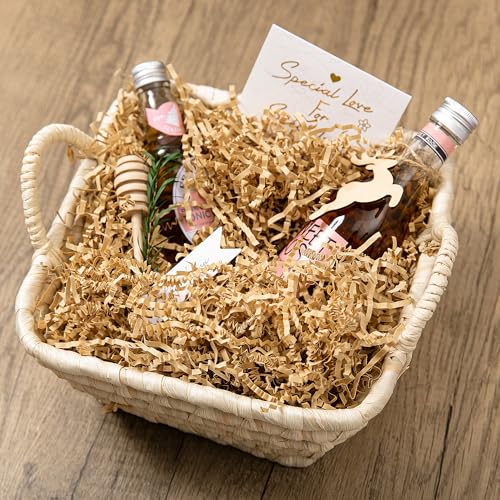 Mefleet 2 LB Crinkle Cut Paper Shred Filler Brown Crinkle Shredded Paper for Gift Box - Gift Basket Bag Filler - Kraft Gra...