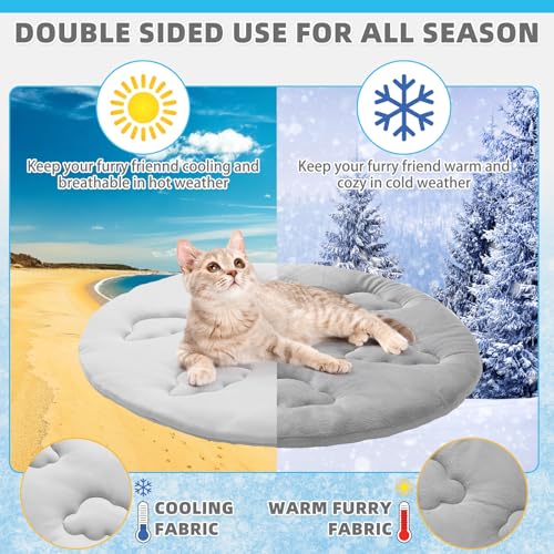 KOOLTAIL Cat Cooling Mat, Upgraded Two Sided Cooling Pad for Dogs Cats Puppy, Soft Summer Pet Sleeping Blanket Kennel to K...