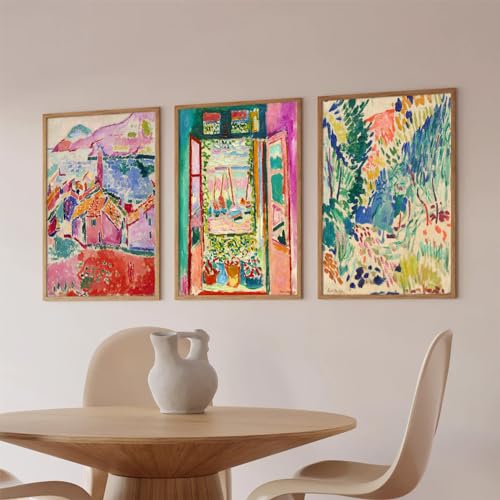 Henri Matisse Wall Art Prints Aesthetic Canvas Matisse Wall Decor Painting Colorful Matisse Wall Art Poster Boho Abstract ...