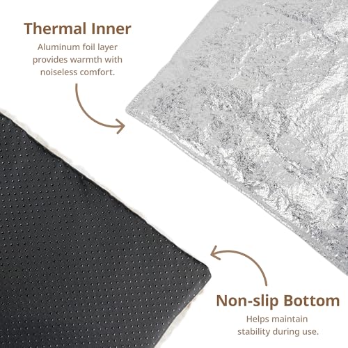 Petace Self Warming Cat Bed, 24" x 18" Ultra Soft Cat Dog Pet Heating Pad for Indoor Outdoor, Non-Slip Heated Dog Mat Ther...