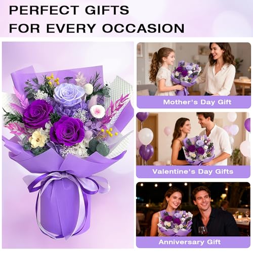 Vrioca Mothers Day Gifts, Flowers for Delivery, Preserved Flowers Bouquets, Birthday Gifts for Women Mom