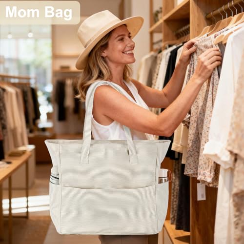 LEDAOU Beach Bag Waterproof Sandproof Women Beach Tote Pool Bag with Zipper for Swim Gym Grocery Travel with Wet Pocket | ...