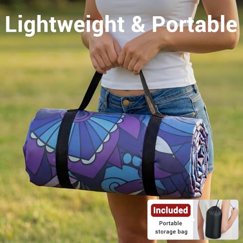 memKiya 60x80" Extra Large Picnic Blankets Waterproof Sandproof Couple Outdoor Beach Blanket Foldable Grass Park Lawn Conc...