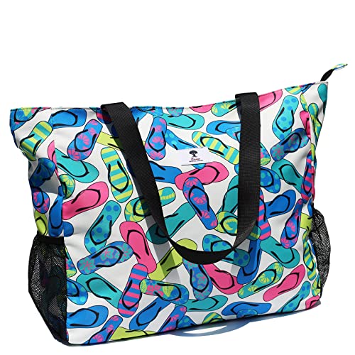 ESVAN Large Lightweight Water Resistant Beach Bag 20 Inch Womens Oversized Tote Bag for Gym, Beach, Travel, Pool, Yoga, Nurse