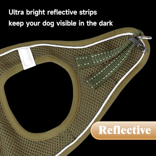 YIMEIS Dog Harness and Leash Set, No Pull Soft Mesh Pet Harness, Reflective Adjustable Puppy Vest for Small Medium Large D...