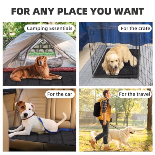 BDEUS Travel Dog Bed, Outdooor Camping Pet Mat, Portable Place Mat with Handle, Easy to Clean, Waterproof & Portable and O...