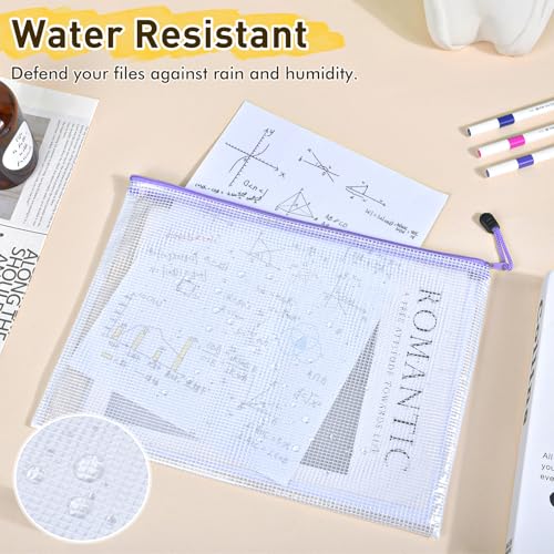 26pcs Mesh Zipper Pouch Bags, 8 Sizes Plastic Zippered Storage Bags for Organizing, Clear Pouches with Zipper, Waterproof ...