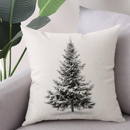 Coeufuedy Christmas Pillow Covers - 18x18 Inch Set of 4 Home Noel Truck Tree Holiday Cushion Covers Farmhouse Christmas De...