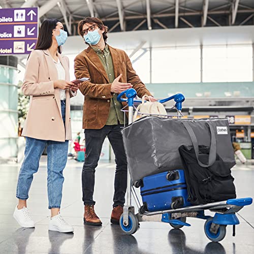 BlissTotes Large Moving Bags, Storage Bags with Zippers, Handles Moving Supplies with lids, Heavy Duty Totes for Storage B...