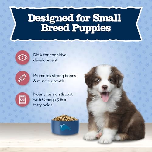 Blue Buffalo Baby Blue Natural Small Breed Puppy Dry Dog Food, Healthy Growth Formula with DHA, Chicken and Oatmeal Recip...