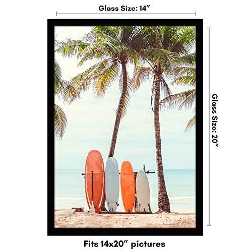 Americanflat 14x20 Picture Frame with Polished Plexiglass - Signature Collection - Gallery-Style Frames Made of Engineered...