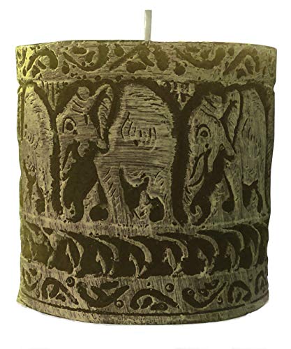 GEETUBERRY - Rustic Floral-Scented Elephant 1 Pack Carved Jasmine Candle, Elegance for Your Farmhouse Wedding Anniversary ...