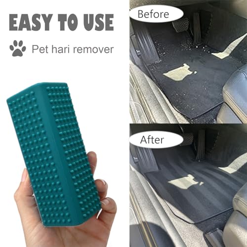 2 Pieces Pet Dog Cat Hair Remover, Block Roller Cleaner, Hollow Silicone Cleaner Brush for Sofa, Car Interiors, Furnishing...