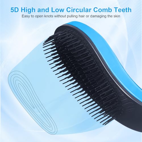 MAEELOU Small Dog Brush- Grooming Tool for Teddy, Yorkies, Maltese, Shih Tzu, Chihuahua - Puppy Hair Brush (Blue)