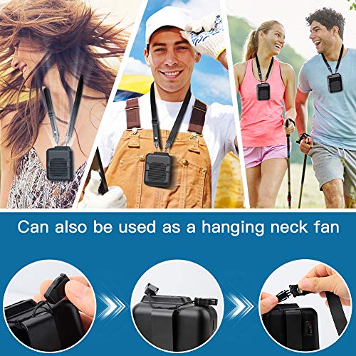 Koonie Portable Mini Waist Belt Fan Rechargeable, 23h Use Time, 5100RPM Strong Airflow with 3 Speed Levels, Hands-free Nec...