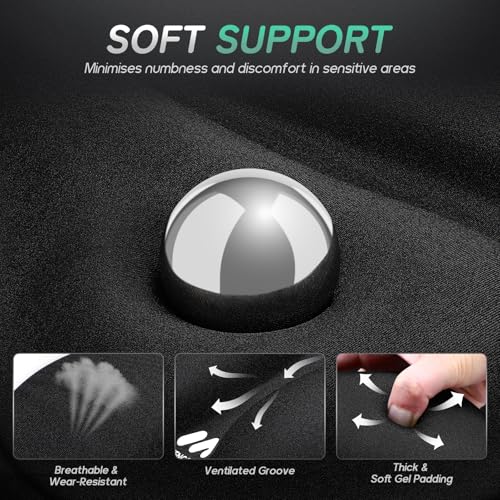 MEENCOOL Bike Seat Cushion - Gel Padded Bike Seat Cover for Men Women Comfort, Adjustable Velcro Secure Bicycle Seat Cushi...