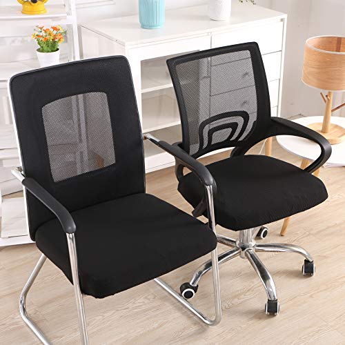 Smiry Stretch Jacquard Office Computer Chair Seat Covers, Removable Washable Anti-dust Desk Chair Seat Cushion Protectors...
