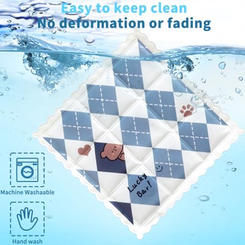ZHAKKE Dog Cooling Mat 13.7” x 13.7” Pet Summer Self-Cooling Pad for Dogs and Cats Non-Toxic Gel No Water or Electricity N...