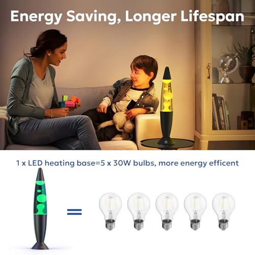 Large LED Liquid Motion Lamps Black 17 Colors Changing Lamp 16 Inch with Remote Giant Relax Mood Night Light for Kids Adul...