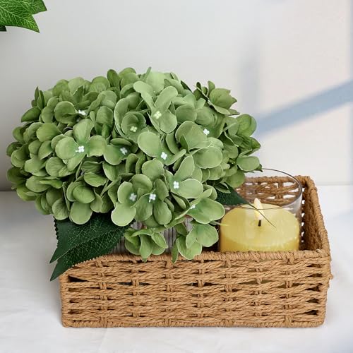 DIYDOFUN Flower Table Centerpieces - Set of 6 Floral Arrangement Artificial Wedding Hydrangeas Floral Arrangement with Rus...