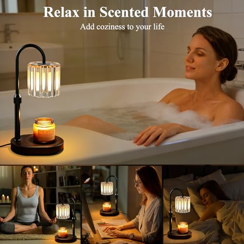 Lukasa Candle Warmer Lamp with Timer and Dimmer, Adjustable Height Candle Warmer for Candle, Birthday Gifts for Women Men,...
