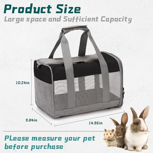 PINVNBY Bunny Carrier for Travel Camping Outdoor, Small Pet Carrier, Guinea Pig Carrier, Breathable Pet Portable Hand Bag ...