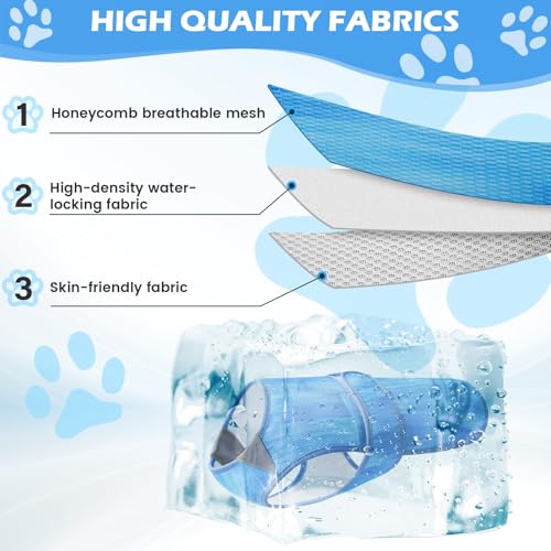 Tikibest Summer Dog Cooling Vest - Lightweight Dog Cooling Jacket, Breathable Shirt for Walking, Outdoor Hunting Training ...