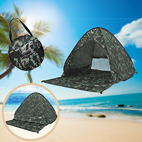 Eplze Automatic Pop Up Beach Tent Instant Portable Quick Sun Shelter for 2-3 Persons (Camouflage)