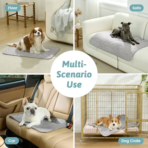 COZY KISS Dog Cooling Mat 68"x82" Q-Max>0.4, Waterproof Pet Cooling Pad, Leakproof & Non-Slip Dog Bed Cover, Washable Furn...