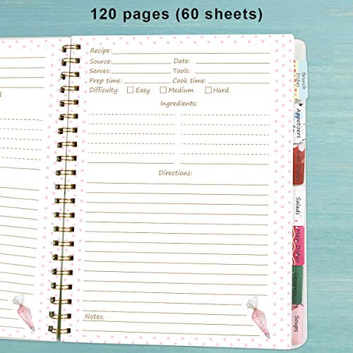 ceiba tree Blank Recipe Book to Write in Your Own Recipes Notebook Cookbook Journal 8.5 x 11 inch with Stickers Gift Ideas...