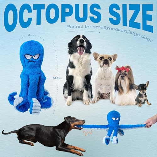 LEGEND SANDY Tough Dog Toys, Stuffed Chew Large Dog Toys to Keep Them Busy, Interactive Squeaky Tug of War Doggie Toy, Cri...